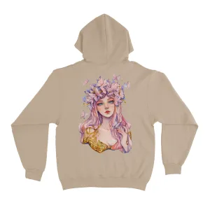 "Flutter" Fleece Hoodie Beige