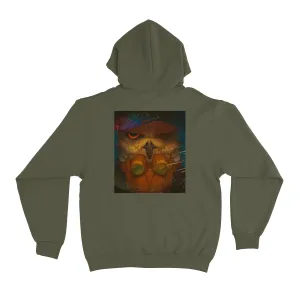"The Owl" Fleece Hoodie Khaki