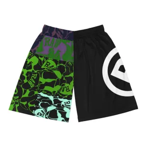 rawsushi worldwide "half multi" Basketball Shorts