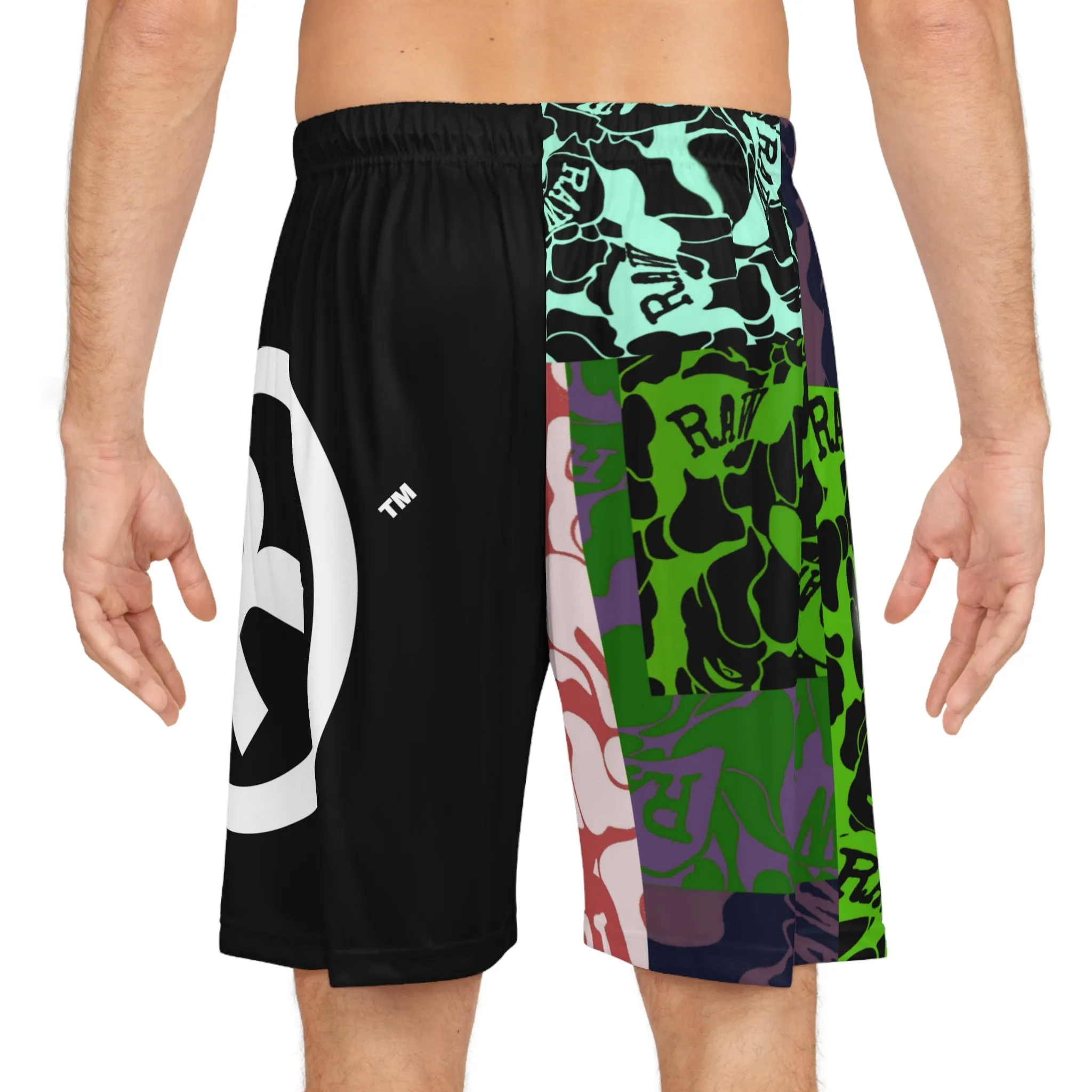 rawsushi worldwide "half multi" Basketball Shorts