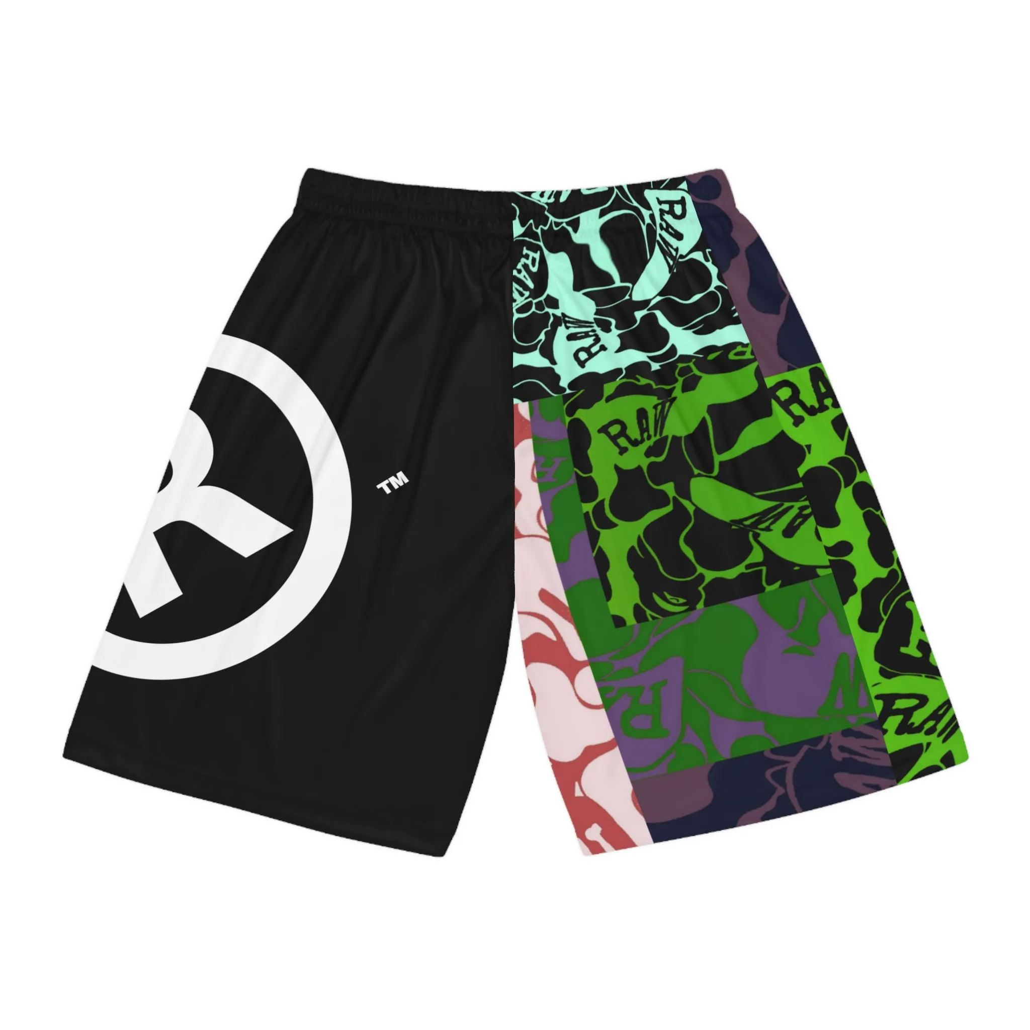 rawsushi worldwide "half multi" Basketball Shorts