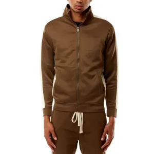 Rebel Minds Men Big & Tall Track Jacket (Olive)
