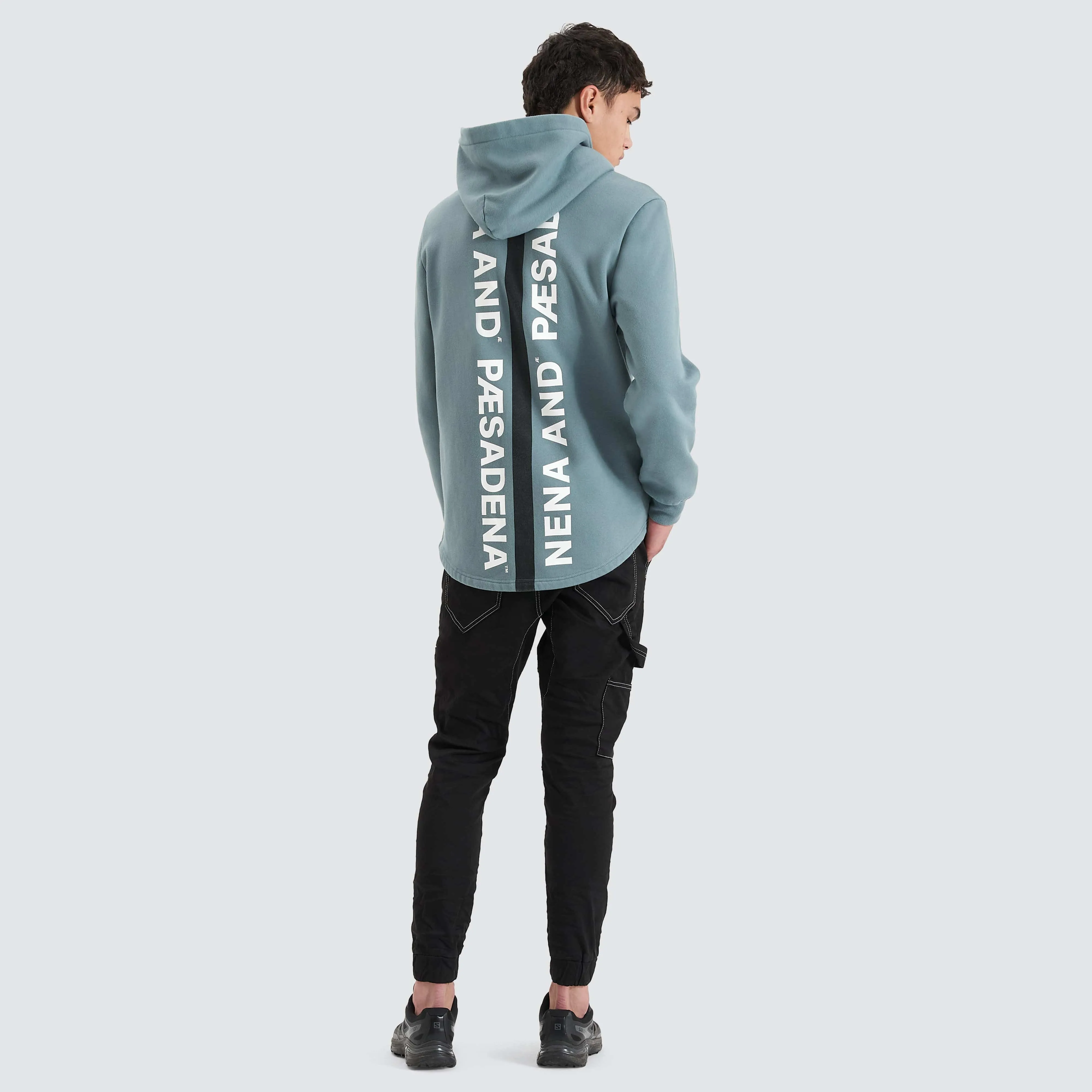 Rectilinear Dual Curved Hoodie Goblin Blue