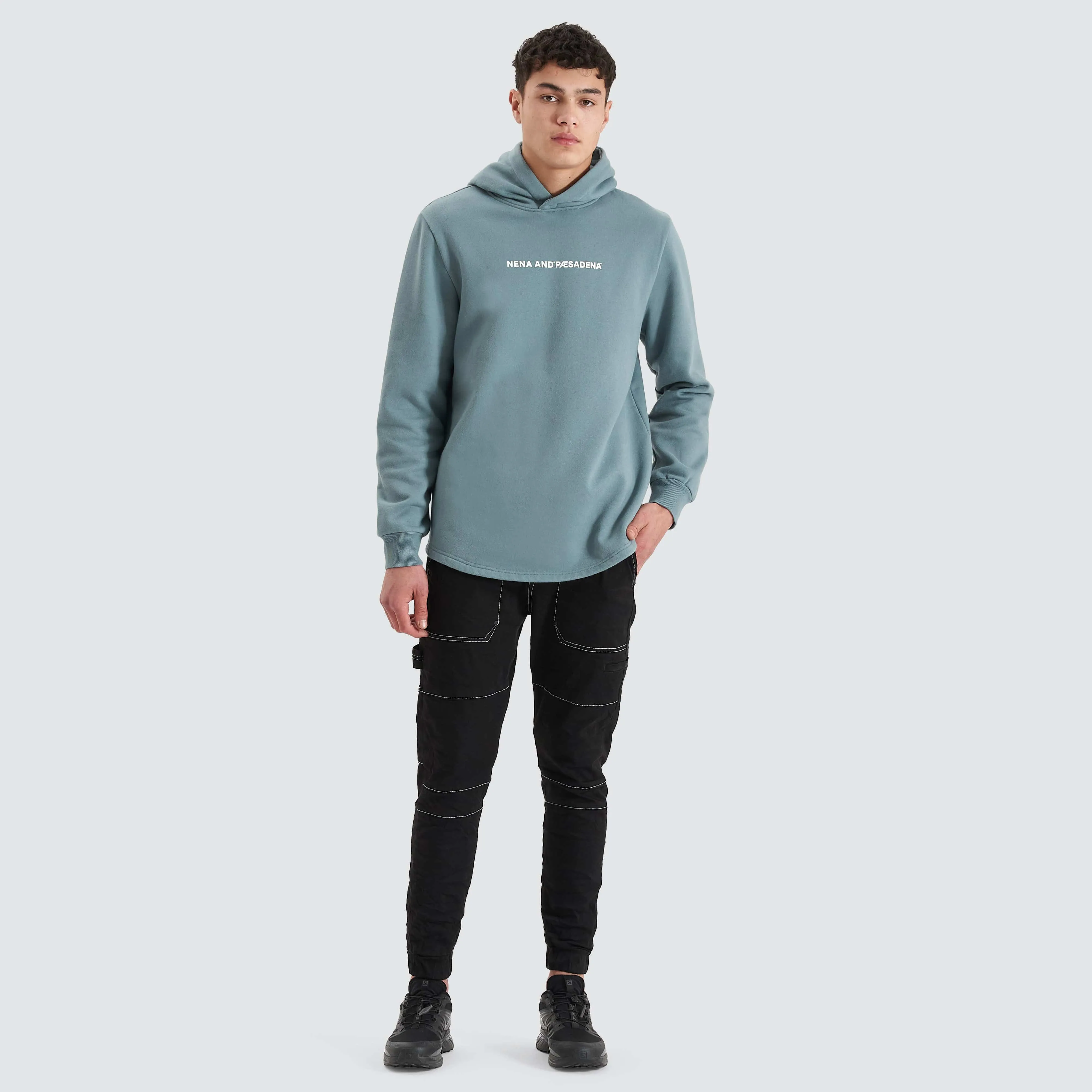 Rectilinear Dual Curved Hoodie Goblin Blue