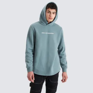 Rectilinear Dual Curved Hoodie Goblin Blue