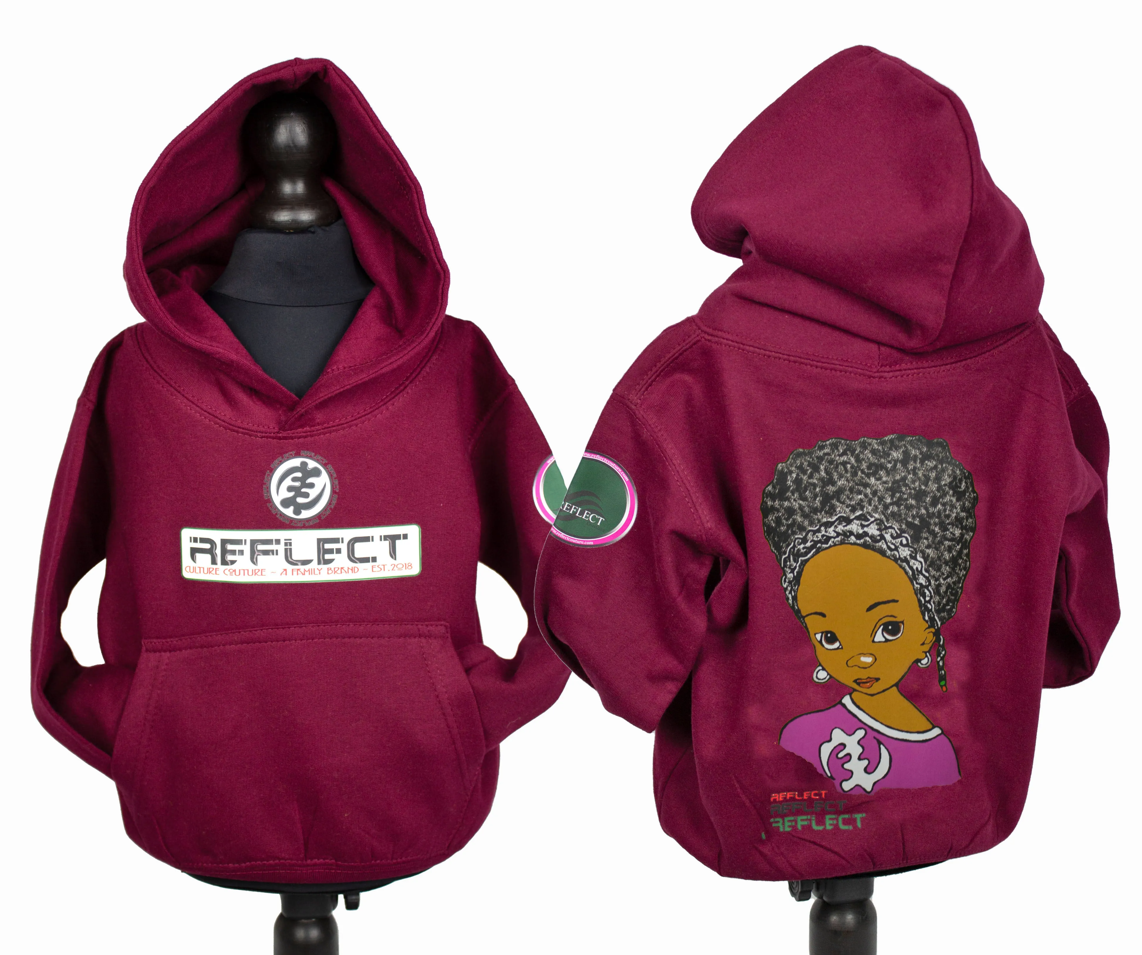 REFLECT Hoodie Girls [BURGUNDY]