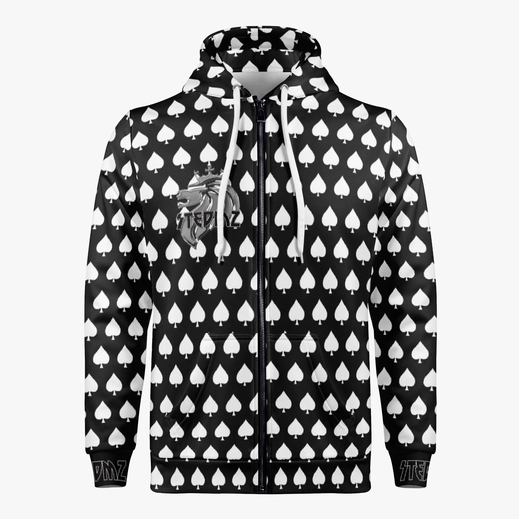 Retro Aces Zip Up Hoodie.