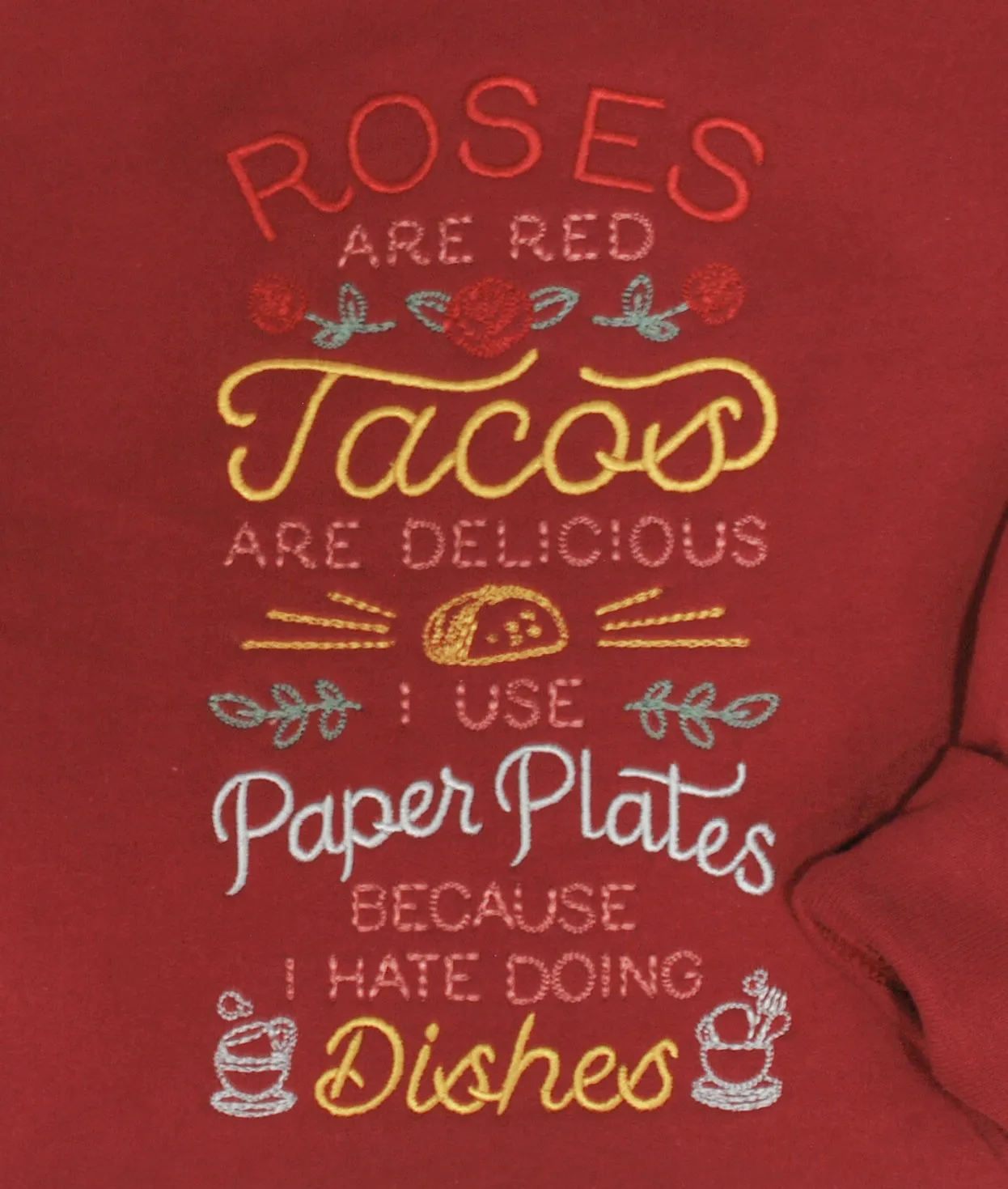 Rose and Tacos Crewneck Sweatshirt