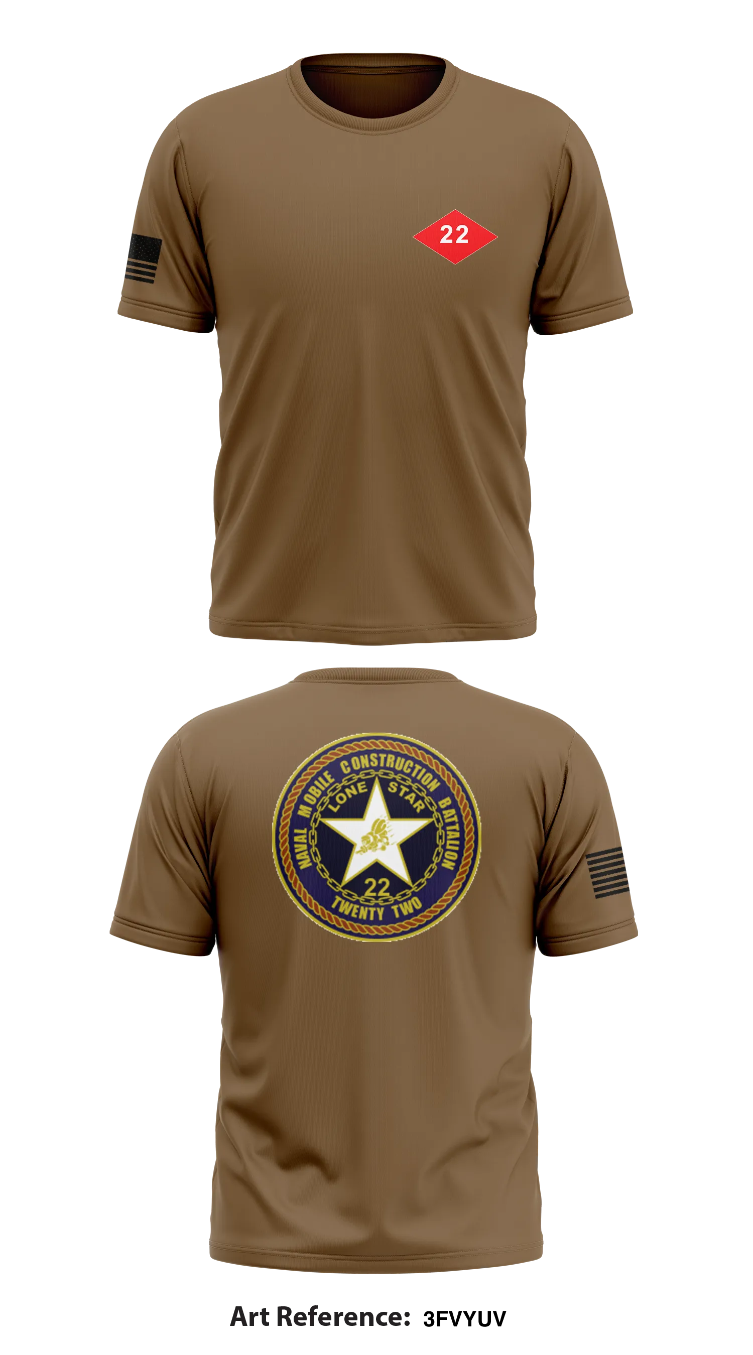 Seabees Store 2 Core Men's SS Performance Tee - 3fVYUv