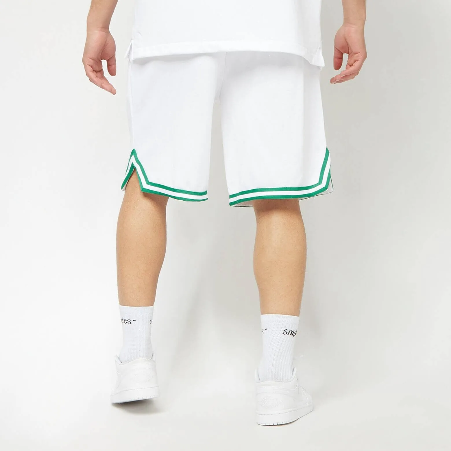 Sean John Monogram Logo Basketball Terry Shorts white/green