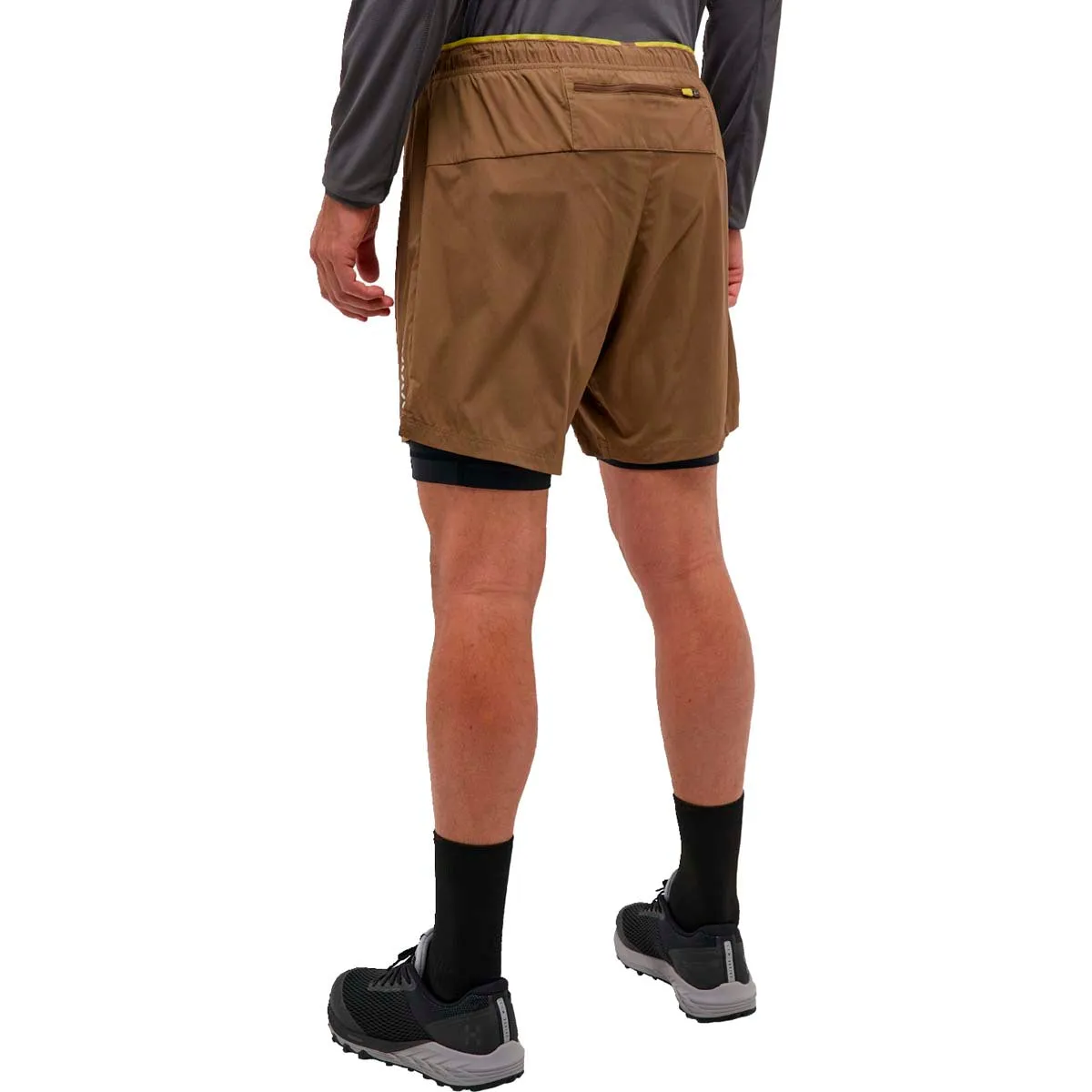 Shorts Masculino LIM Tempo Trail 2 em 1 Short Haglöfs Marrom