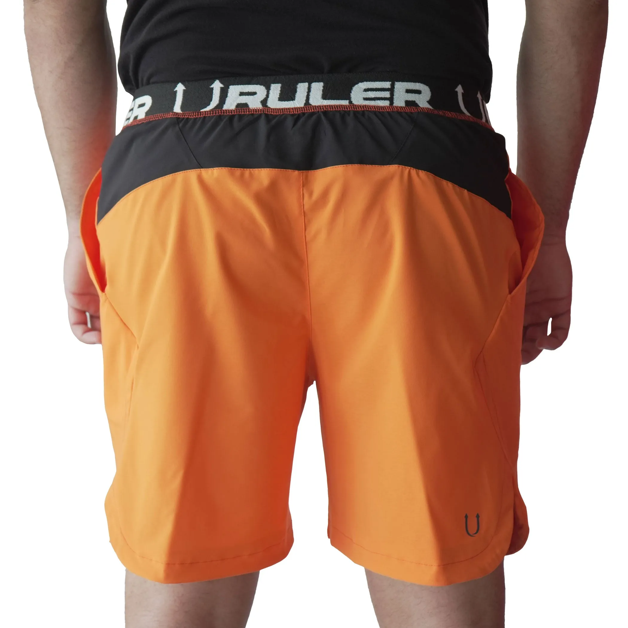 Shorts Running RULER Color Naranja