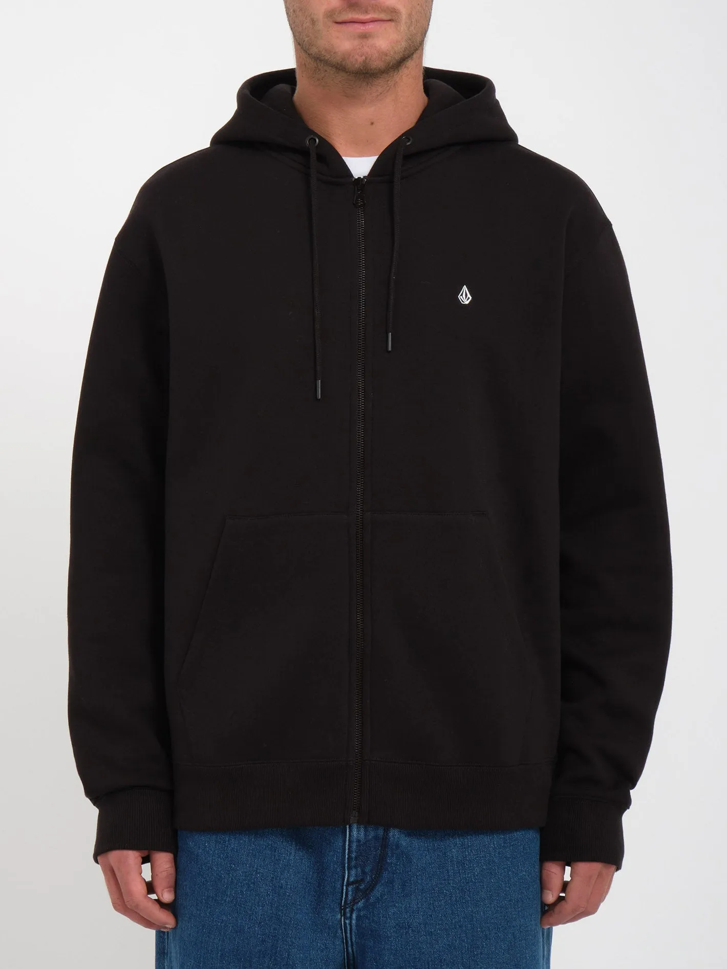Single Stone Zip Hoodie - Black