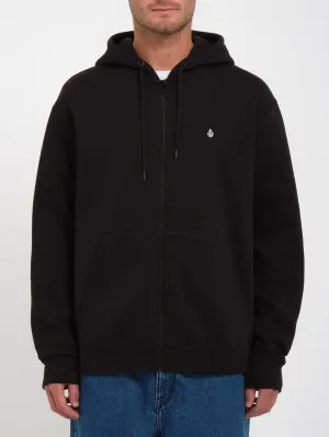 Single Stone Zip Hoodie - Black