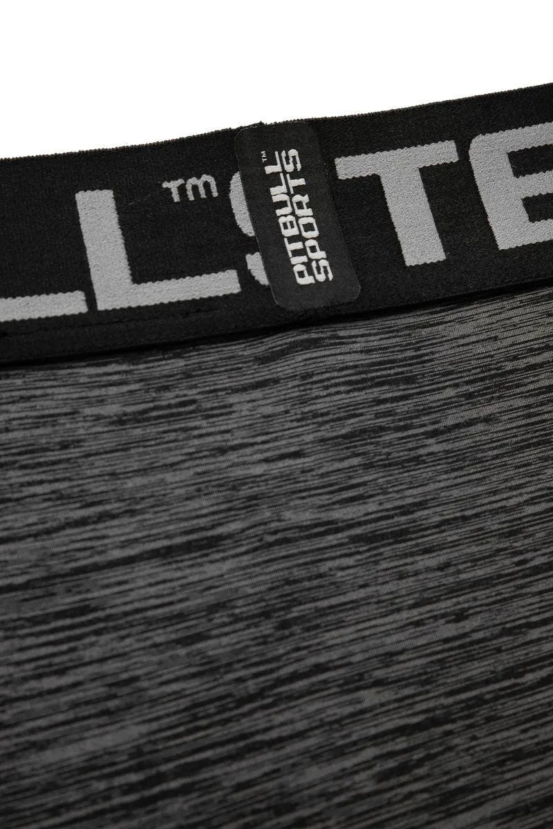 Small Logo Sports Compression Pants - Performance Pro Plus Graphite