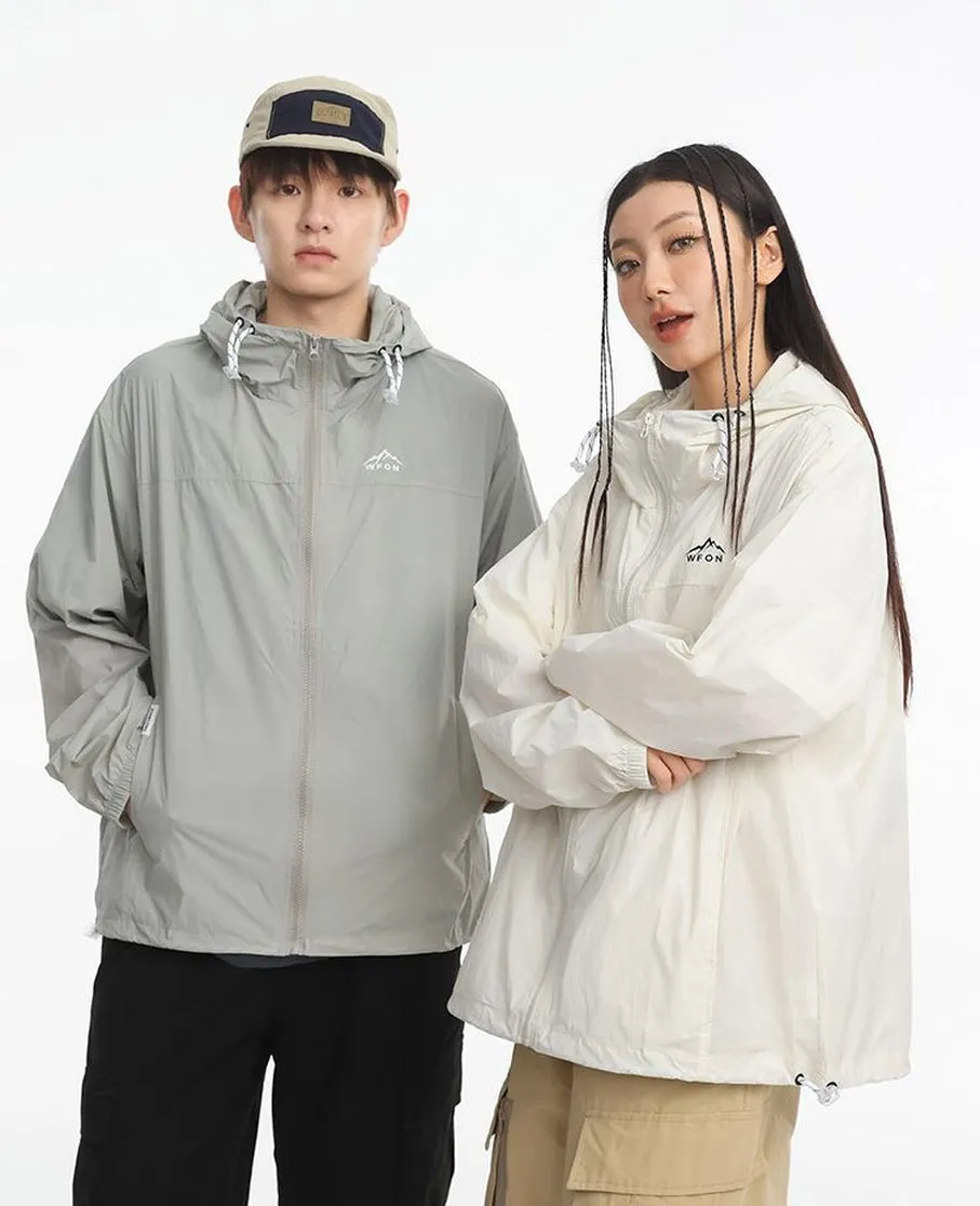 Solid Color Men's Windbreaker Featuring Elastic Band Cuffs