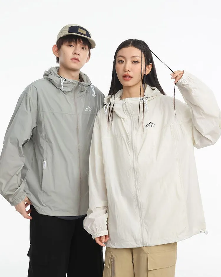 Solid Color Men's Windbreaker Featuring Elastic Band Cuffs