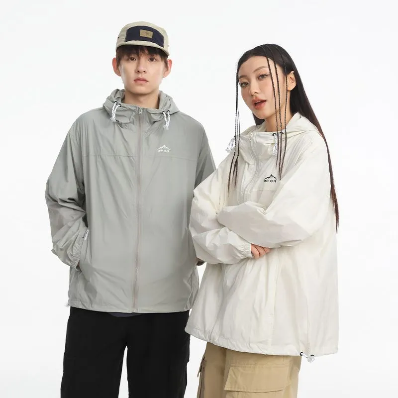Solid Color Men's Windbreaker Featuring Elastic Band Cuffs