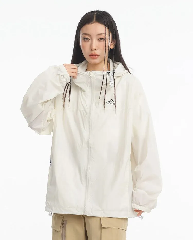 Solid Color Men's Windbreaker Featuring Elastic Band Cuffs
