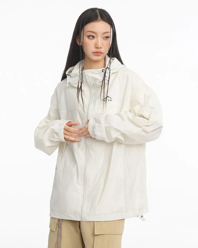 Solid Color Men's Windbreaker Featuring Elastic Band Cuffs