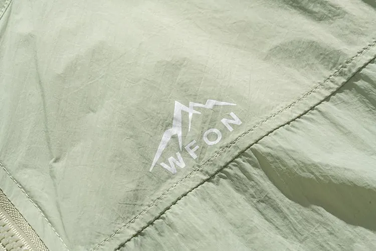 Solid Color Men's Windbreaker Featuring Elastic Band Cuffs