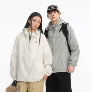 Solid Color Men's Windbreaker Featuring Elastic Band Cuffs