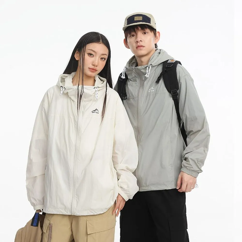Solid Color Men's Windbreaker Featuring Elastic Band Cuffs