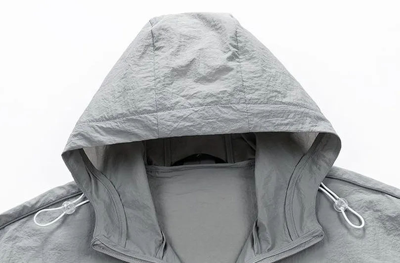 Solid Color Relaxed-Fit Windbreaker for Summer and Autumn