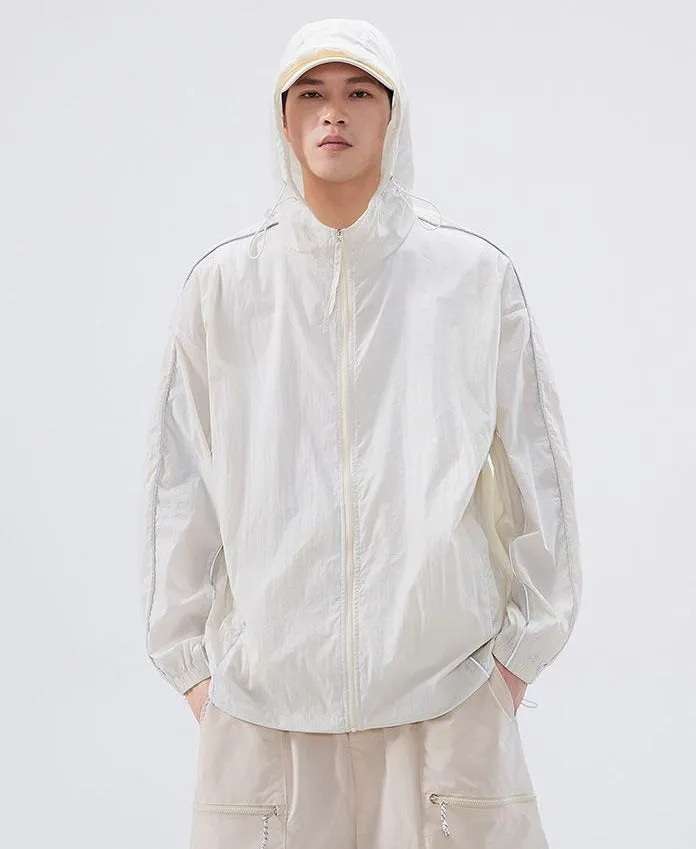 Solid Color Relaxed-Fit Windbreaker for Summer and Autumn
