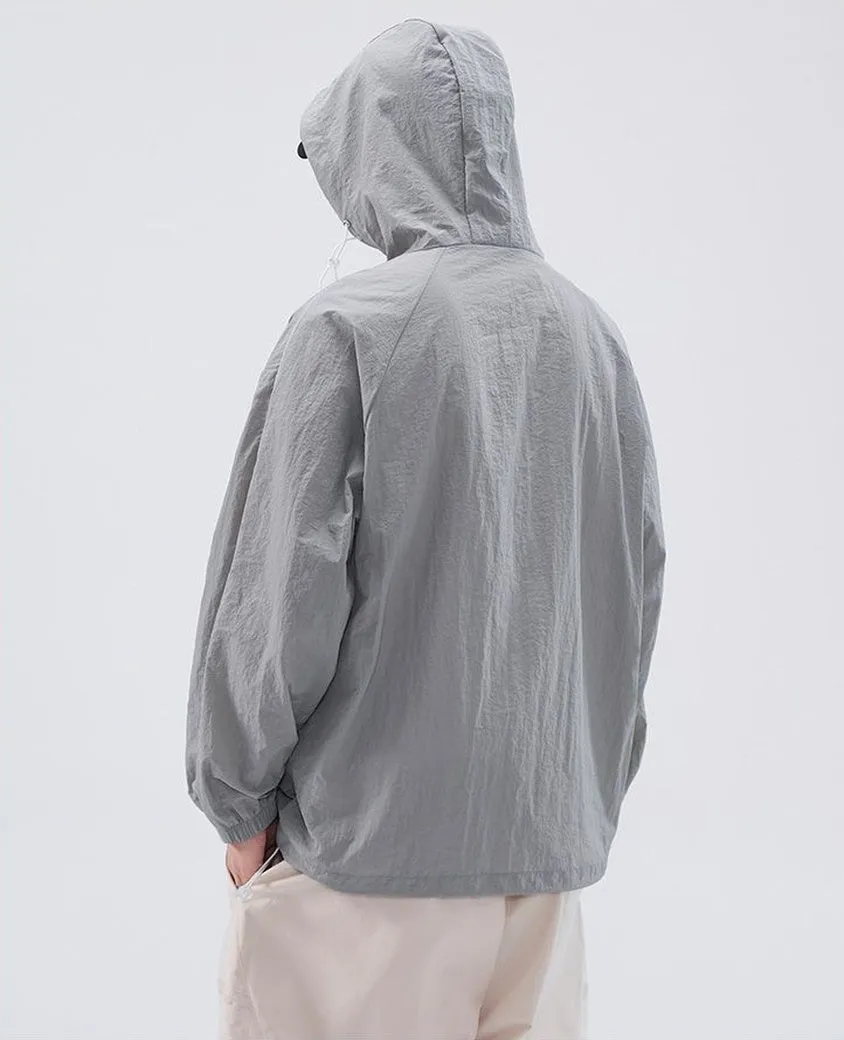 Solid Color Relaxed-Fit Windbreaker for Summer and Autumn