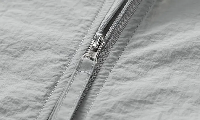 Solid Color Relaxed-Fit Windbreaker for Summer and Autumn