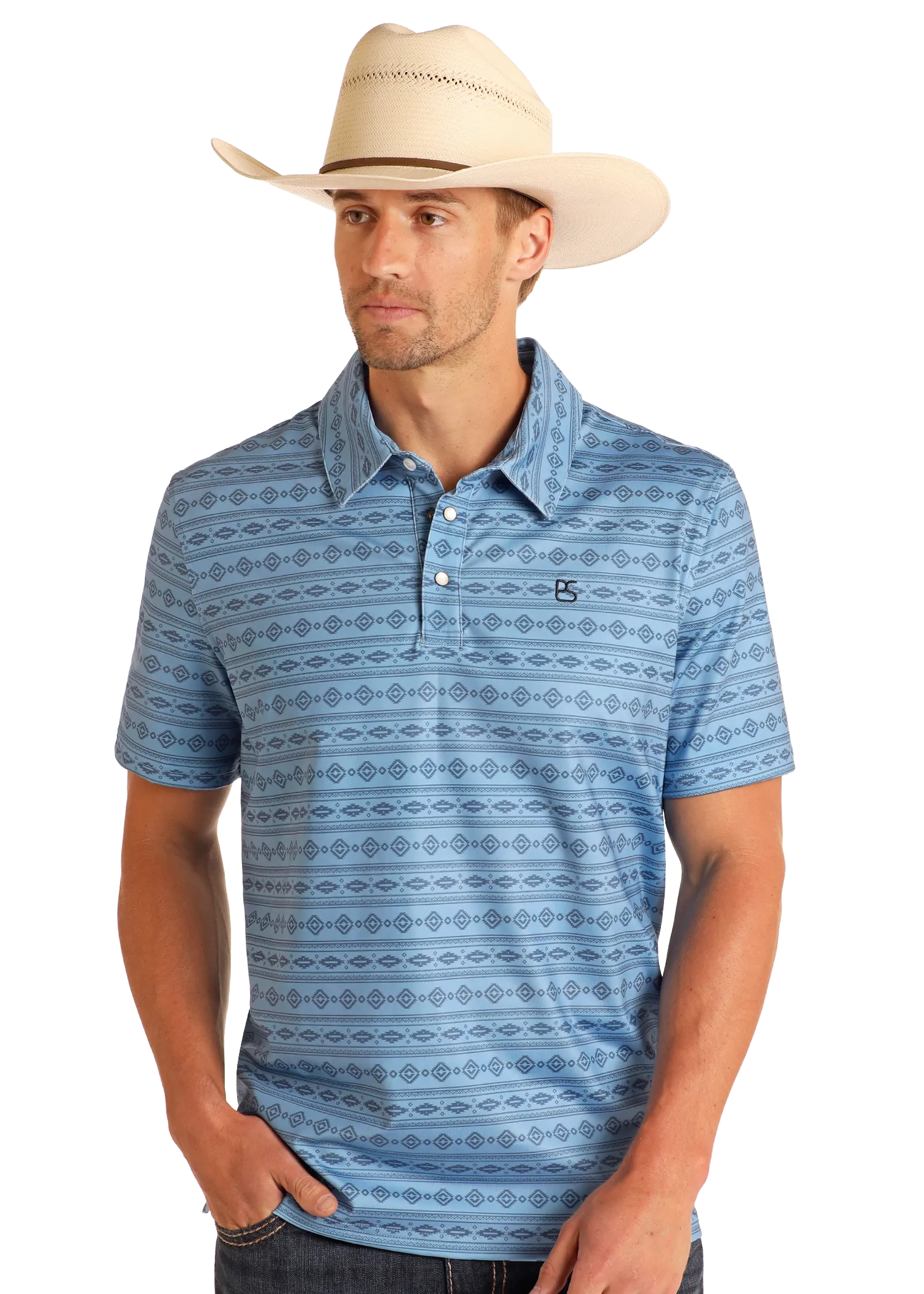 Southwestern Print Performance Polo