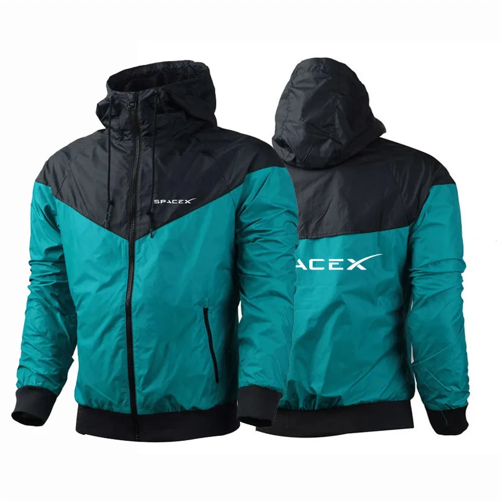 SpaceX Men's New Fashionable Windbreaker Jackets