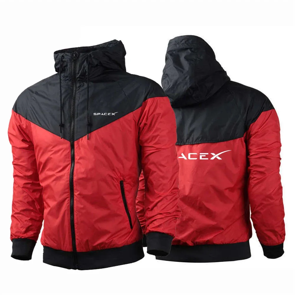 SpaceX Men's New Fashionable Windbreaker Jackets