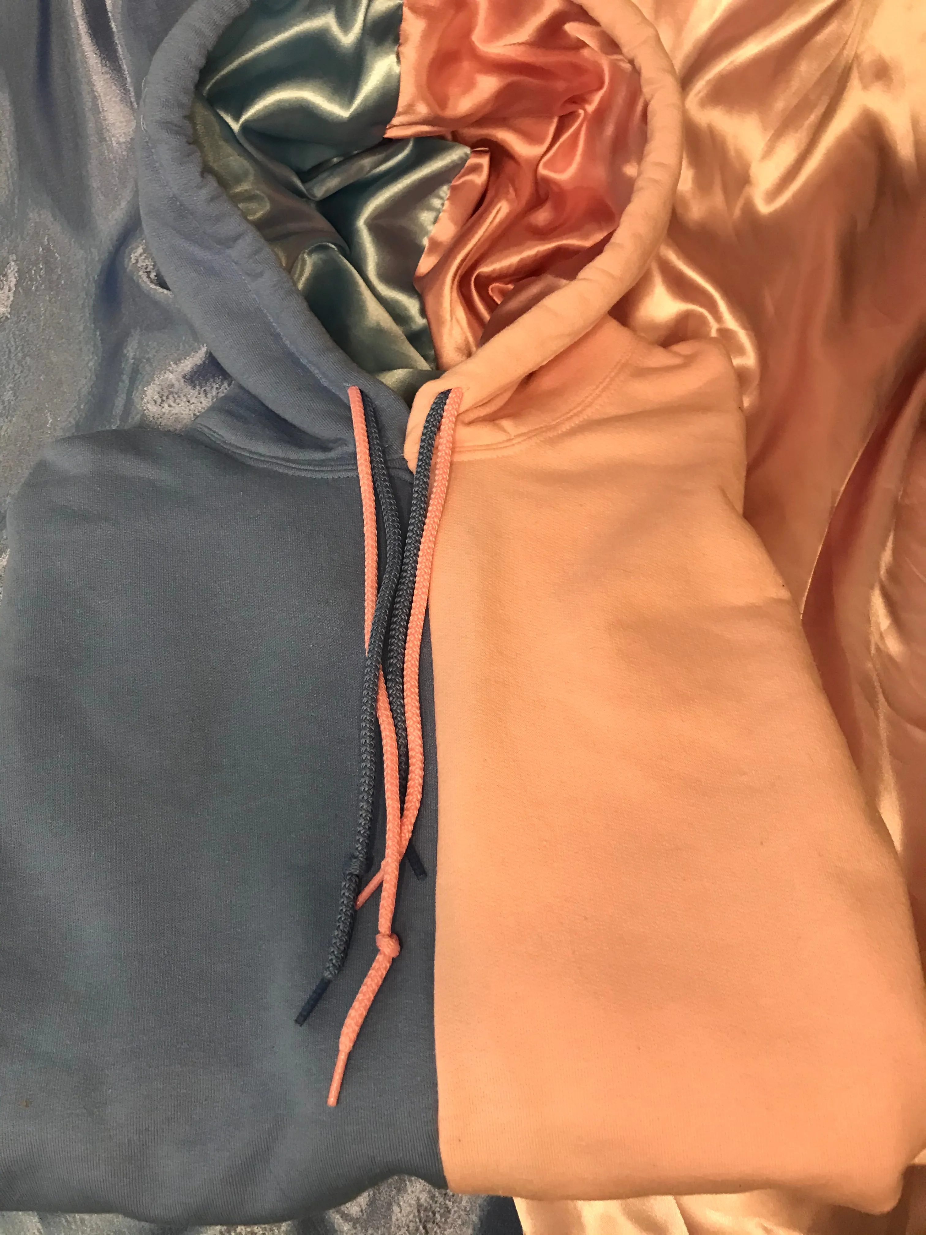 Split Satin Lined Hoodie™️: Cotton Candy