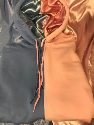 Split Satin Lined Hoodie™️: Cotton Candy