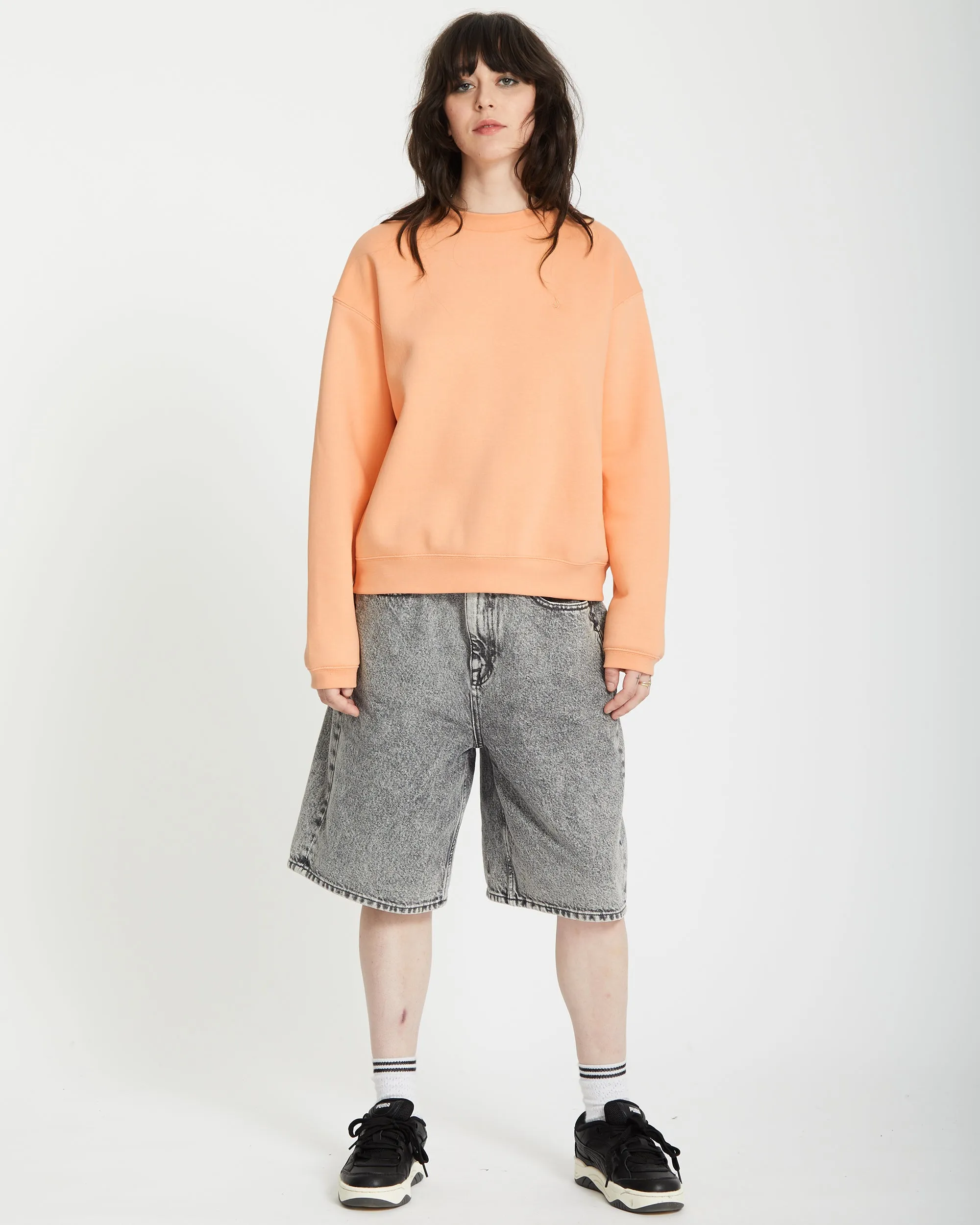 Stone Heart Up Sweatshirt - PALE PEACH