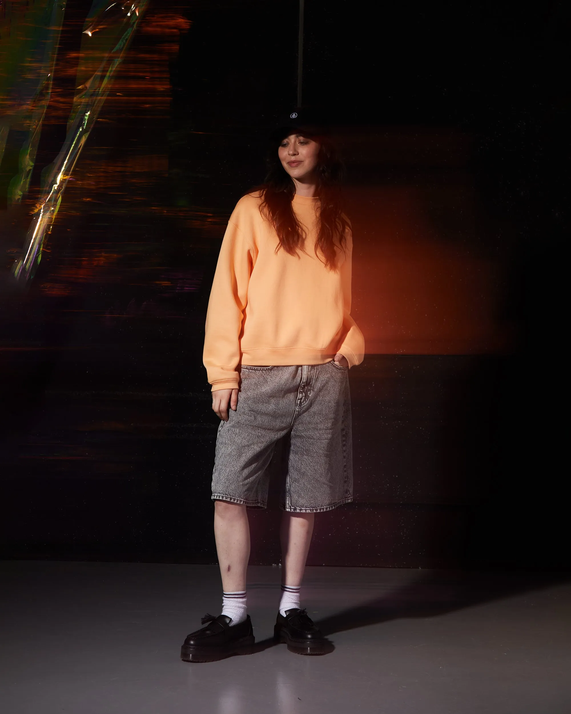 Stone Heart Up Sweatshirt - PALE PEACH
