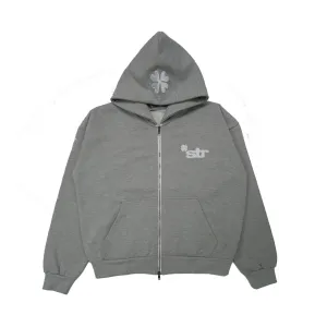 STR Clover Heavyweight Zip Up Hoodie (Grey)