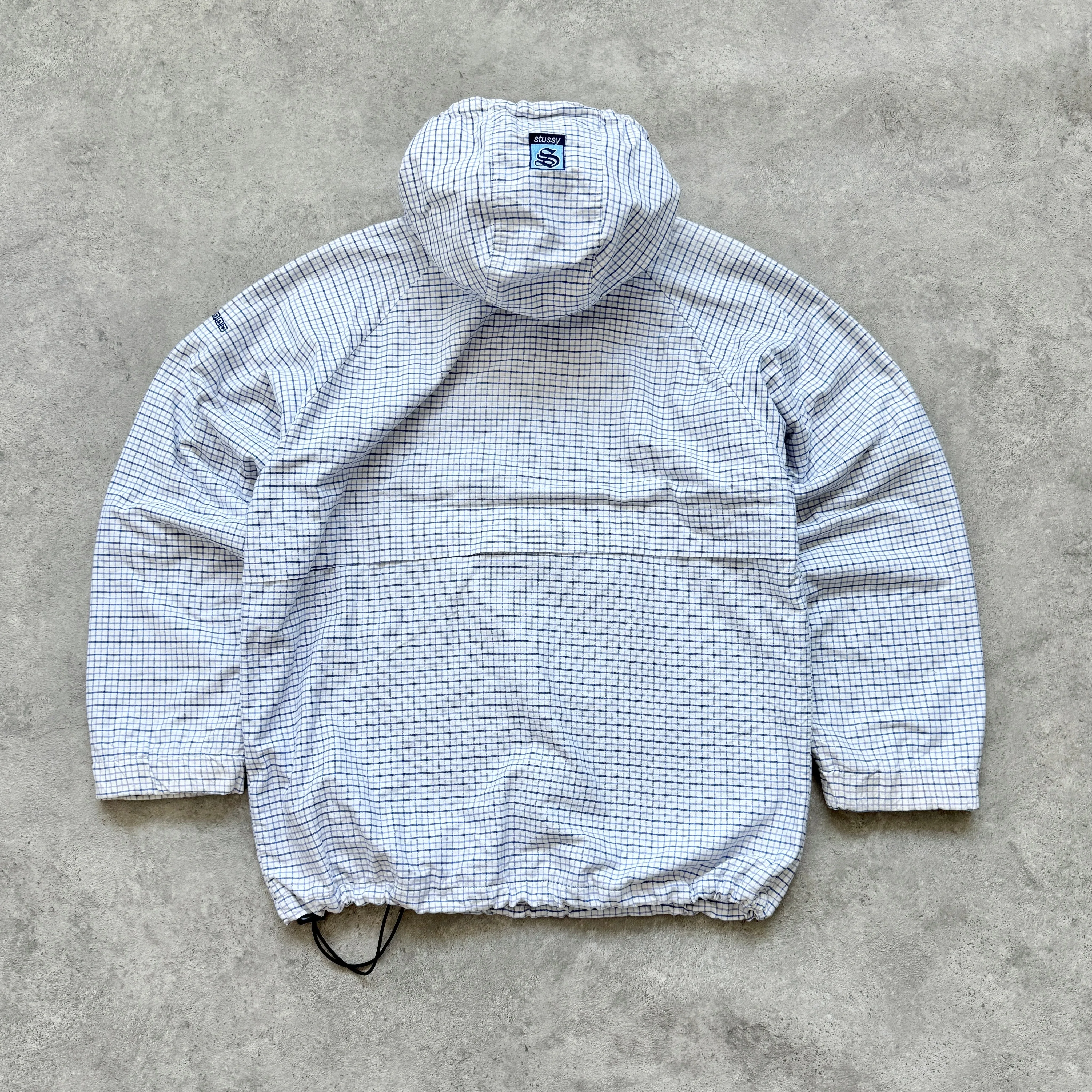 Stussy RARE 1990s 1/4 zip fleece lined technical plaid jacket (M)