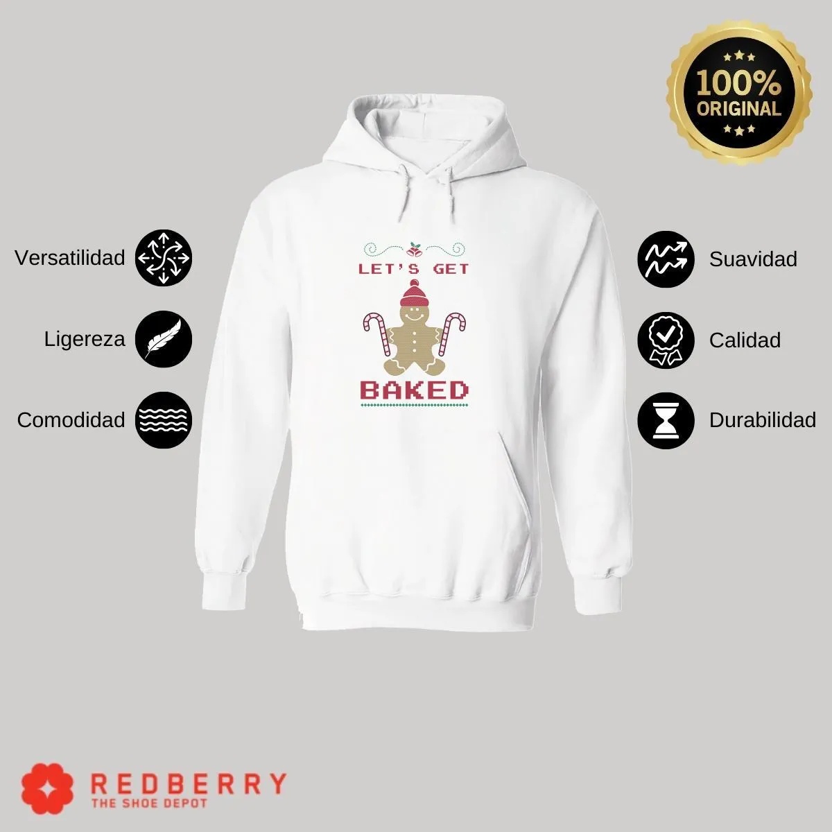 Sudadera Deportiva Hombre Navideña Hoodie 016
