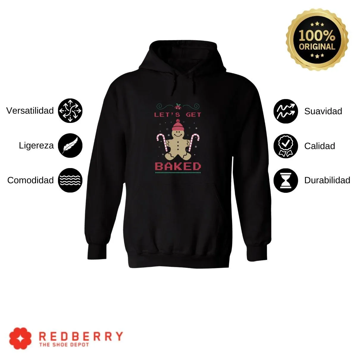 Sudadera Deportiva Hombre Navideña Hoodie 016