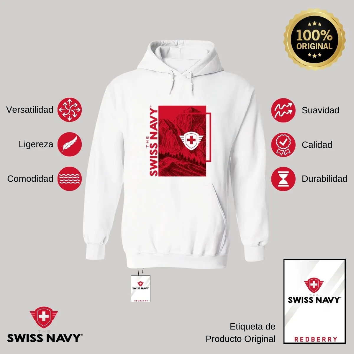 Sudadera Hombre Hoodie The Swiss Navy Paisaje