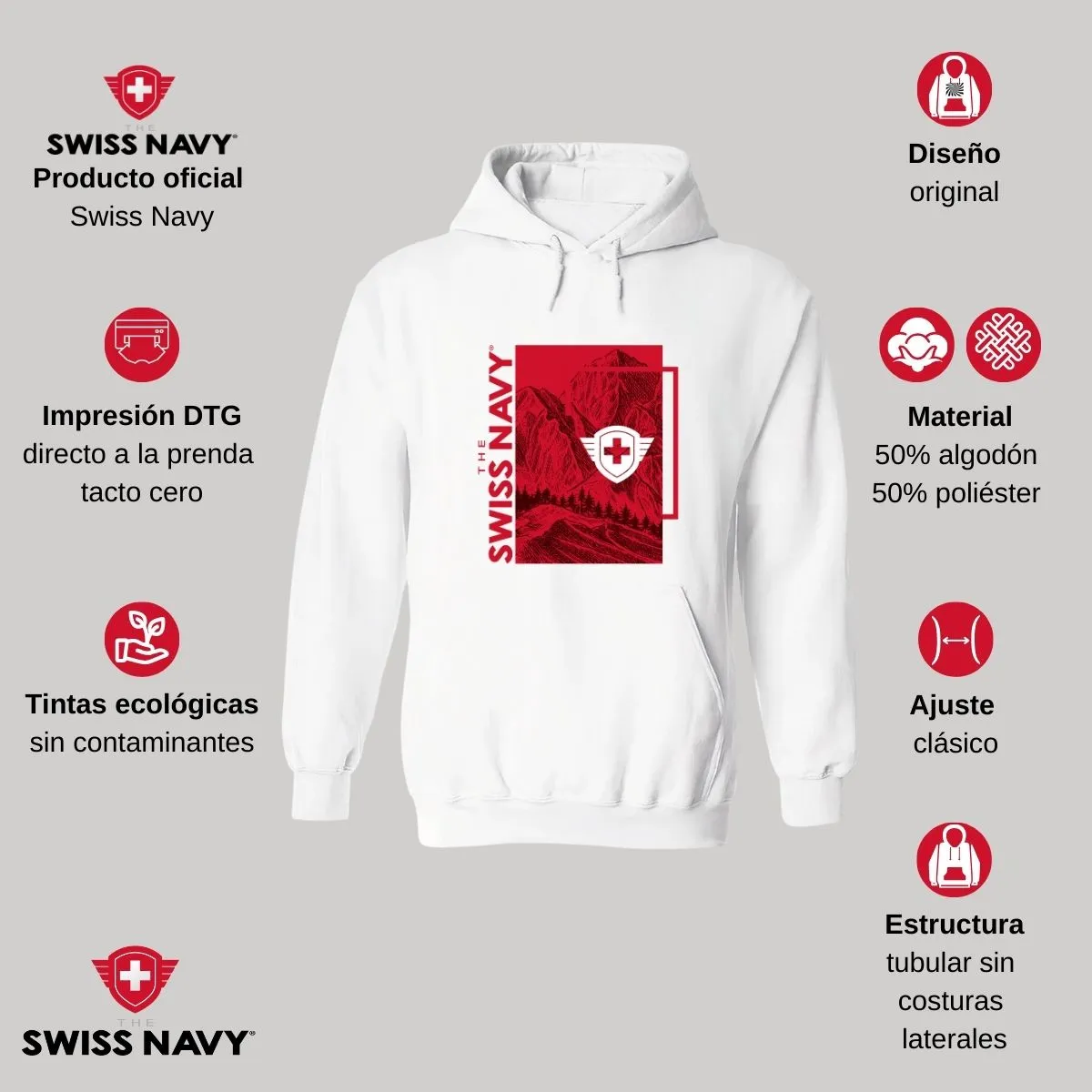 Sudadera Hombre Hoodie The Swiss Navy Paisaje