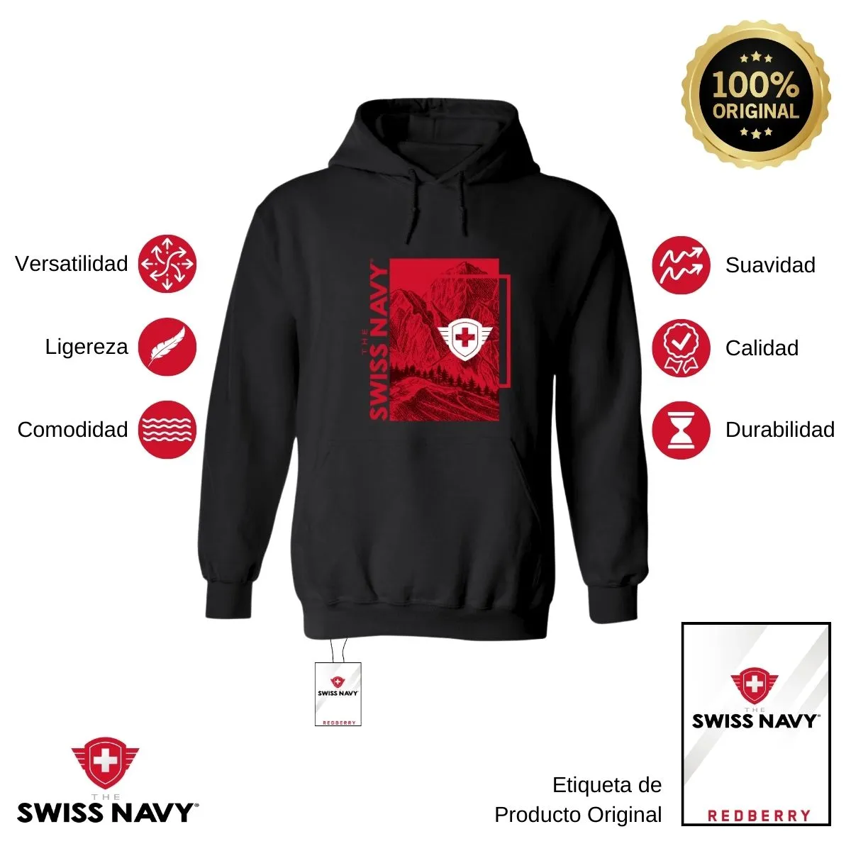 Sudadera Hombre Hoodie The Swiss Navy Paisaje