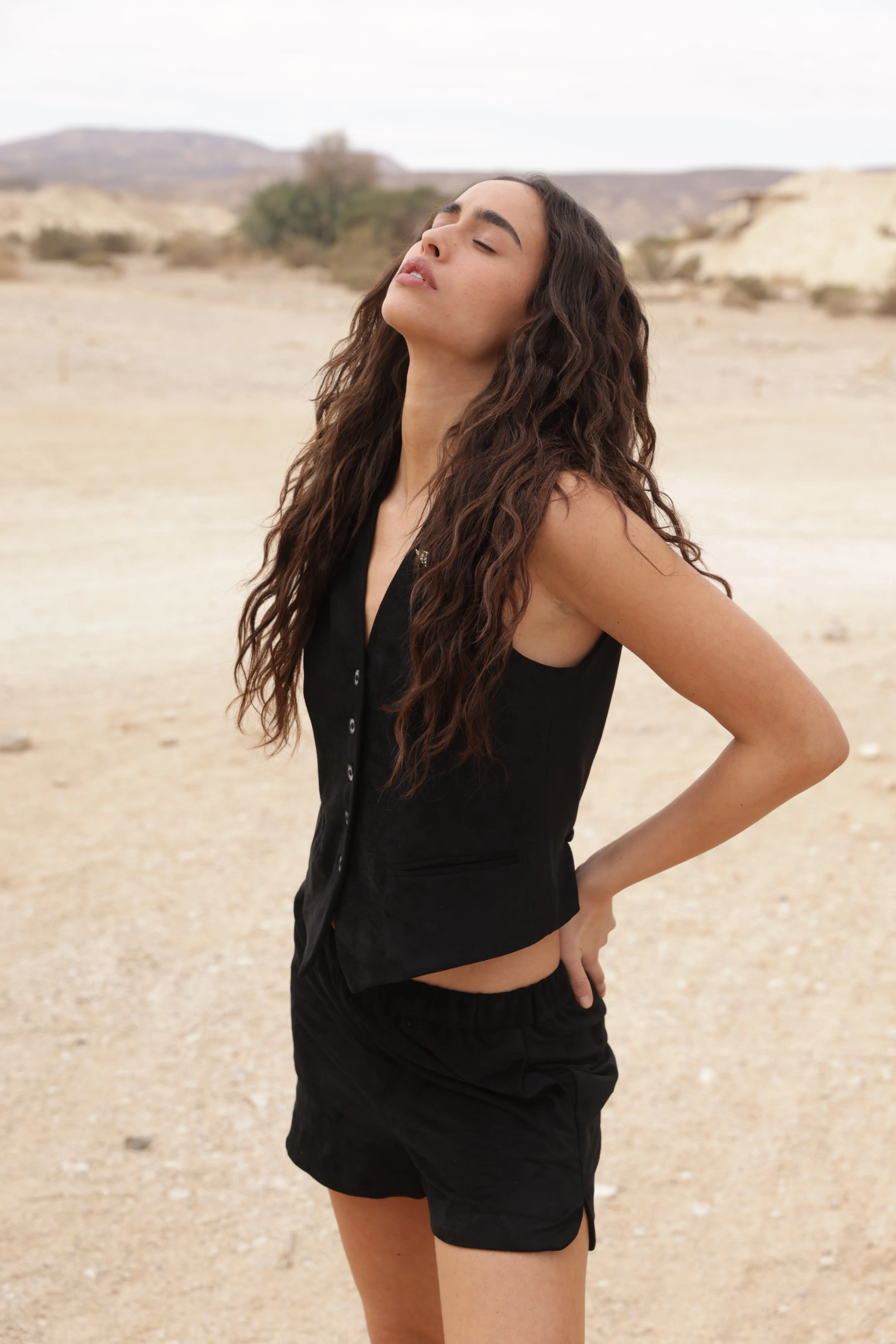 Suede shorts