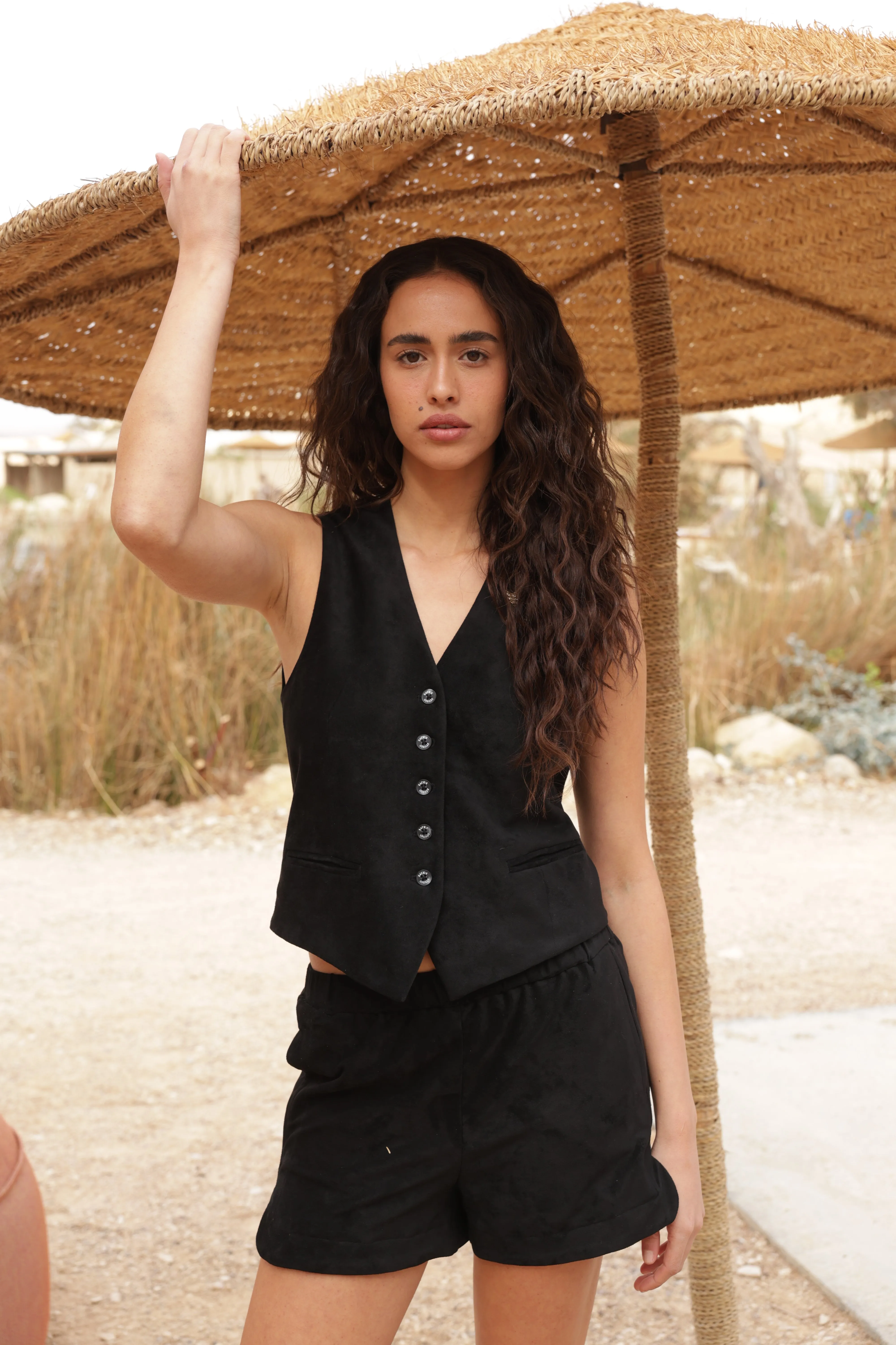 Suede shorts