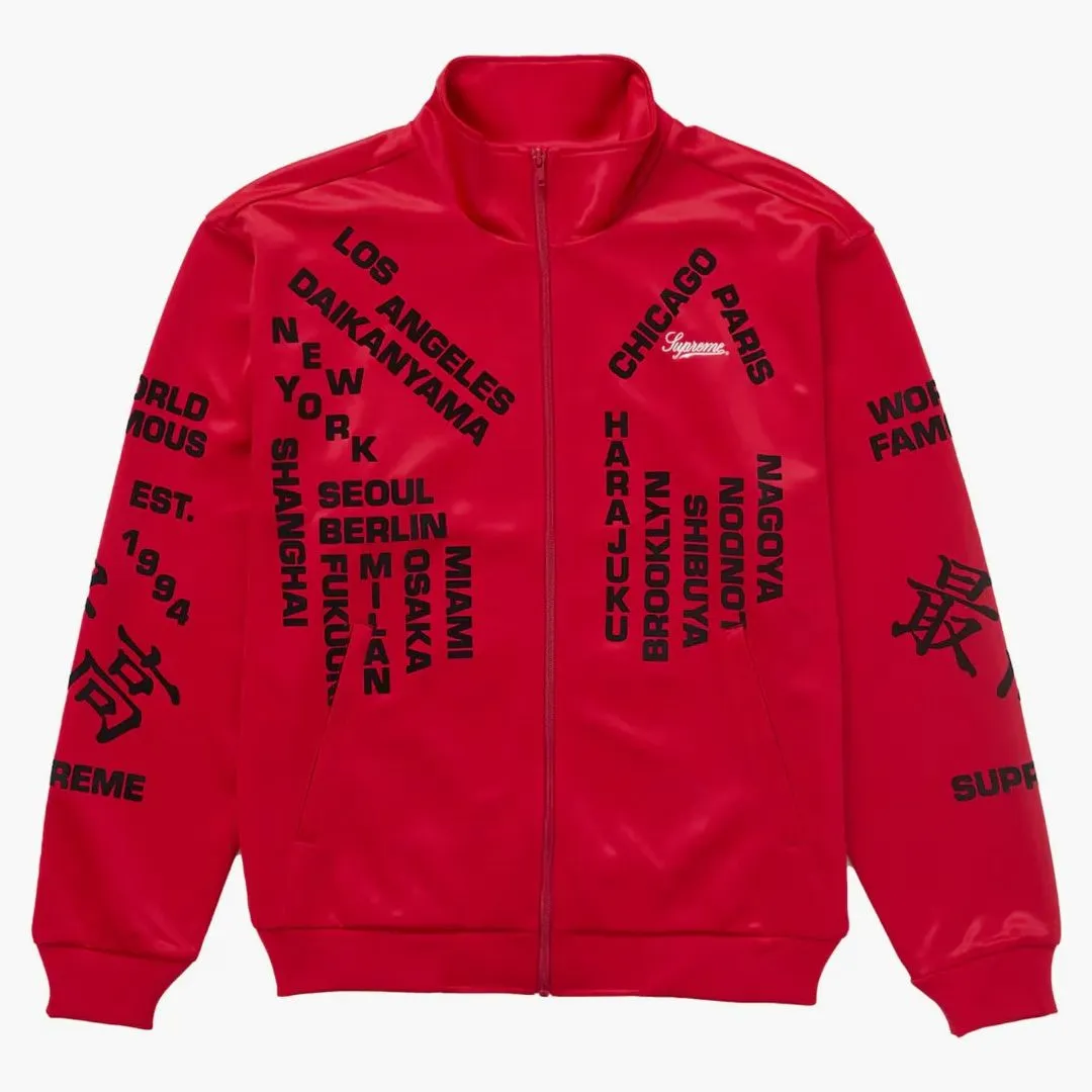 Supreme Worldwide Tricot Track Jacket Red