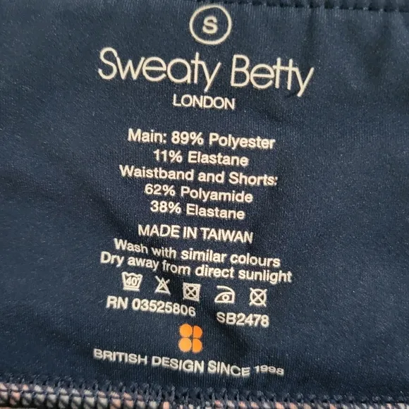 Sweaty Betty Swift Blue Running Tennis Squash Shorts Skirt Small