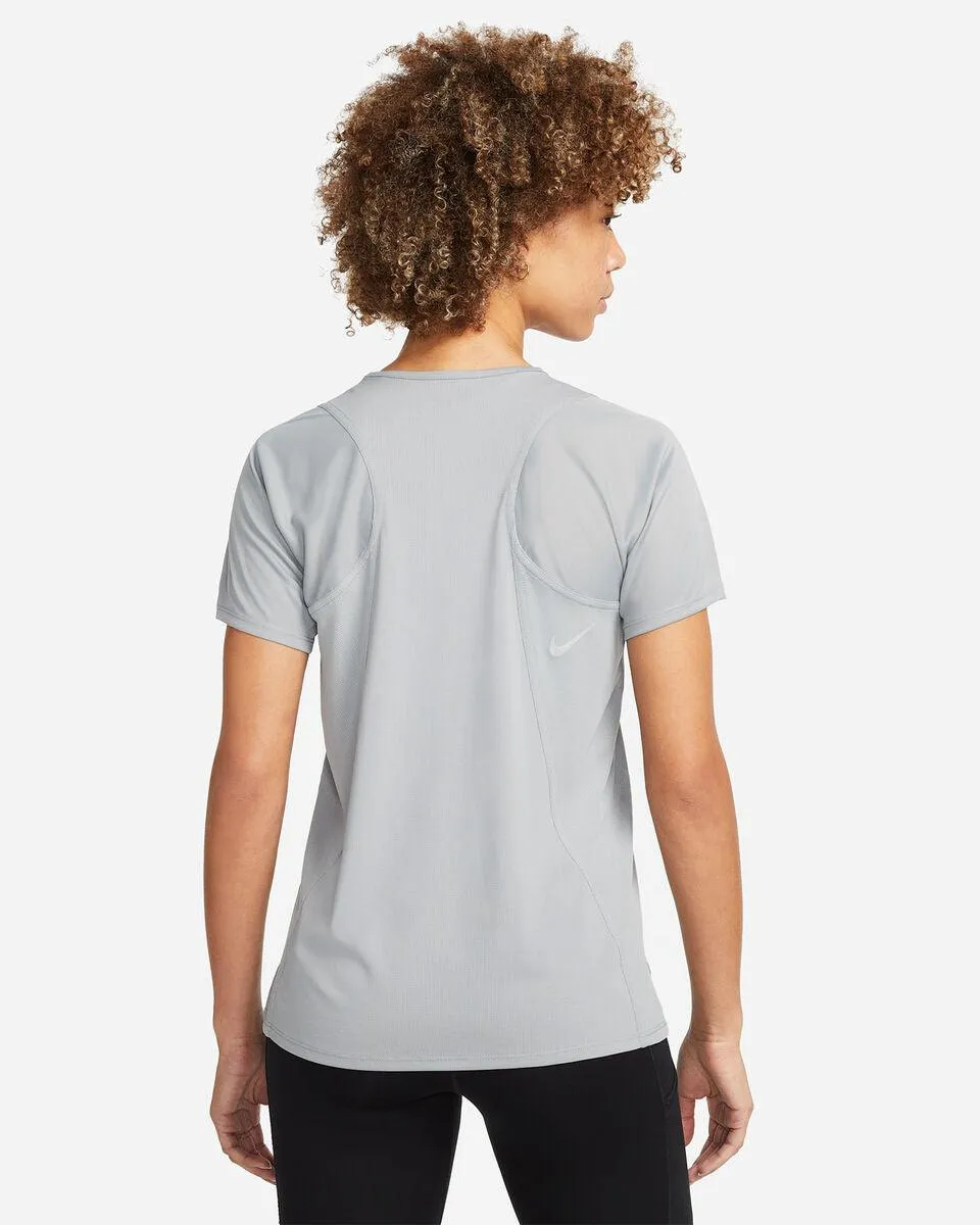 T SHIRT DONNA NIKE DRI-FIT RUN MAGLIA WOMAN RUNNING TEE GRIGIA